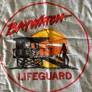 Baywatch Lifeguard Tower Tank Top Men’s Large Light Gray NEW! RETRO STYLE 90s